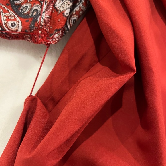 Loft Babydoll Long Sleeve Dress Silver Sparkle Paisley Short New Size XXS Petite - Picture 9 of 14